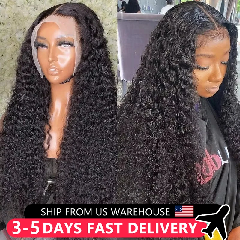 

Wig Human Hair 13x4 Lace Frontal Human Hair Wigs Deep Wave 13x6 Pre Plucked Curly Reemy Brazilian 200% 4x4 HD Lace Closure Wig