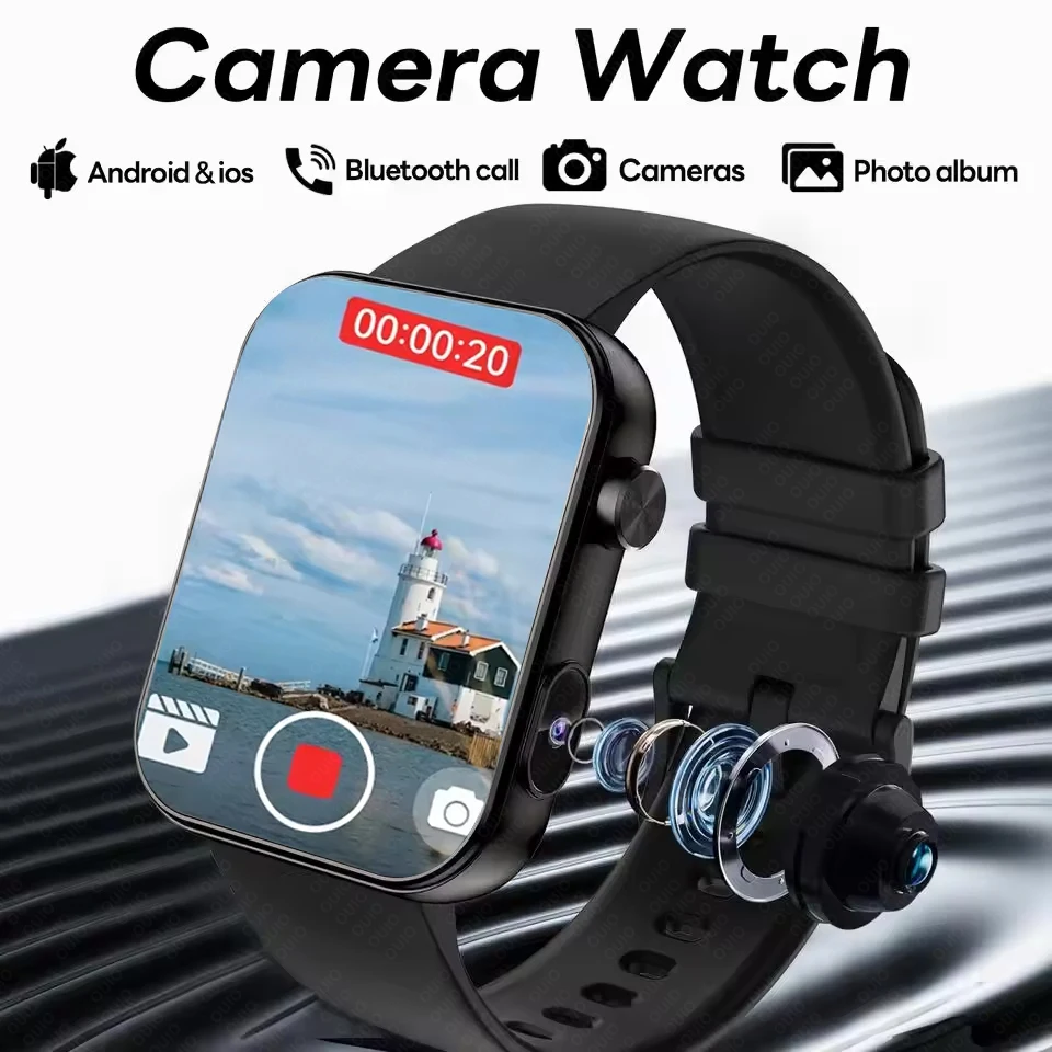 

2025 Camera Take Photo Record Video Smart Watch 512MB Memory Sports Fitness Waterproof Bluetooth Call Smartwatch For Android iOS