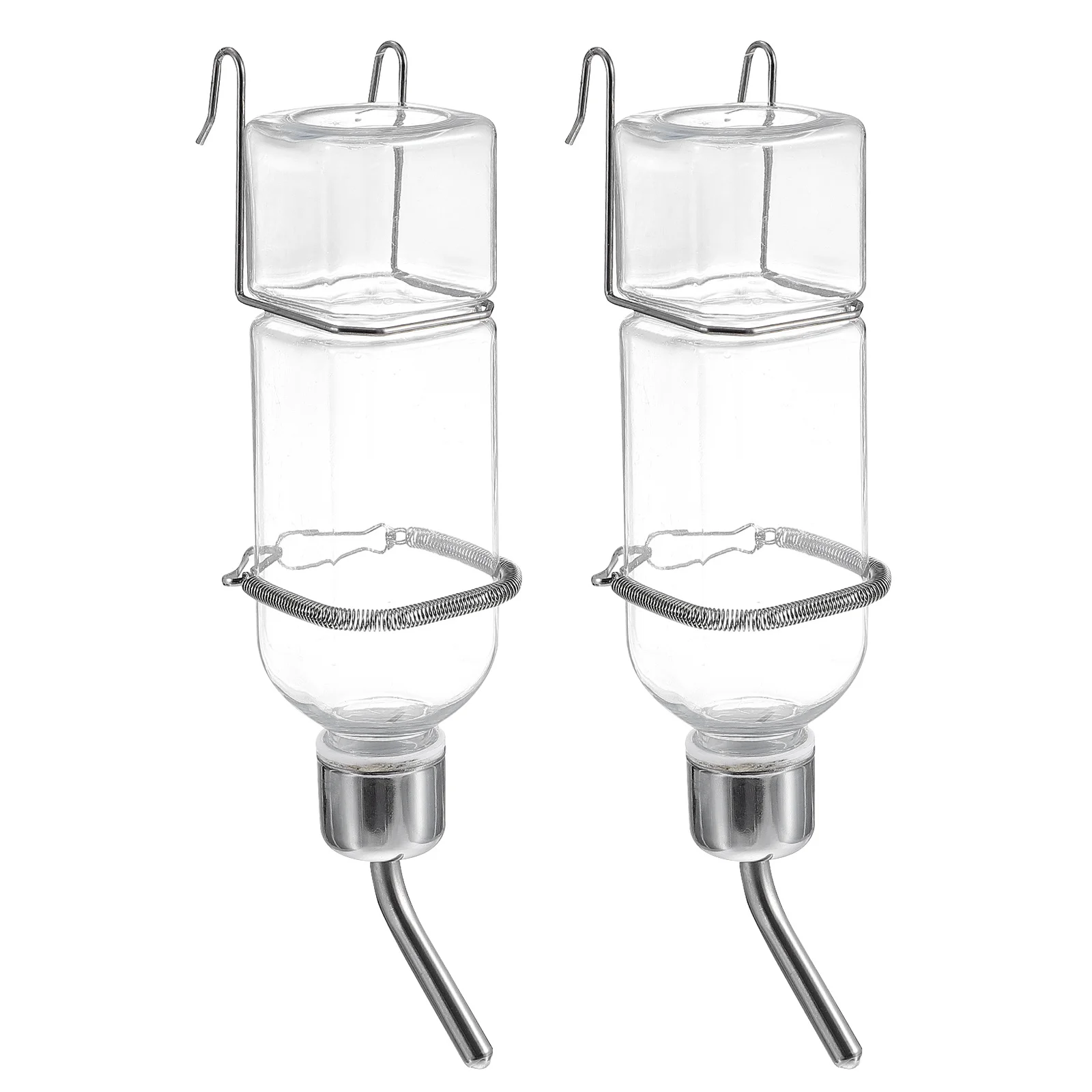

2Pcs Pet Water Feeder Plastic Rabbit Hanging Drinking Bottle Leak-Proof Water Dispenser for Small Pets Cage Pet Drinking Bottle