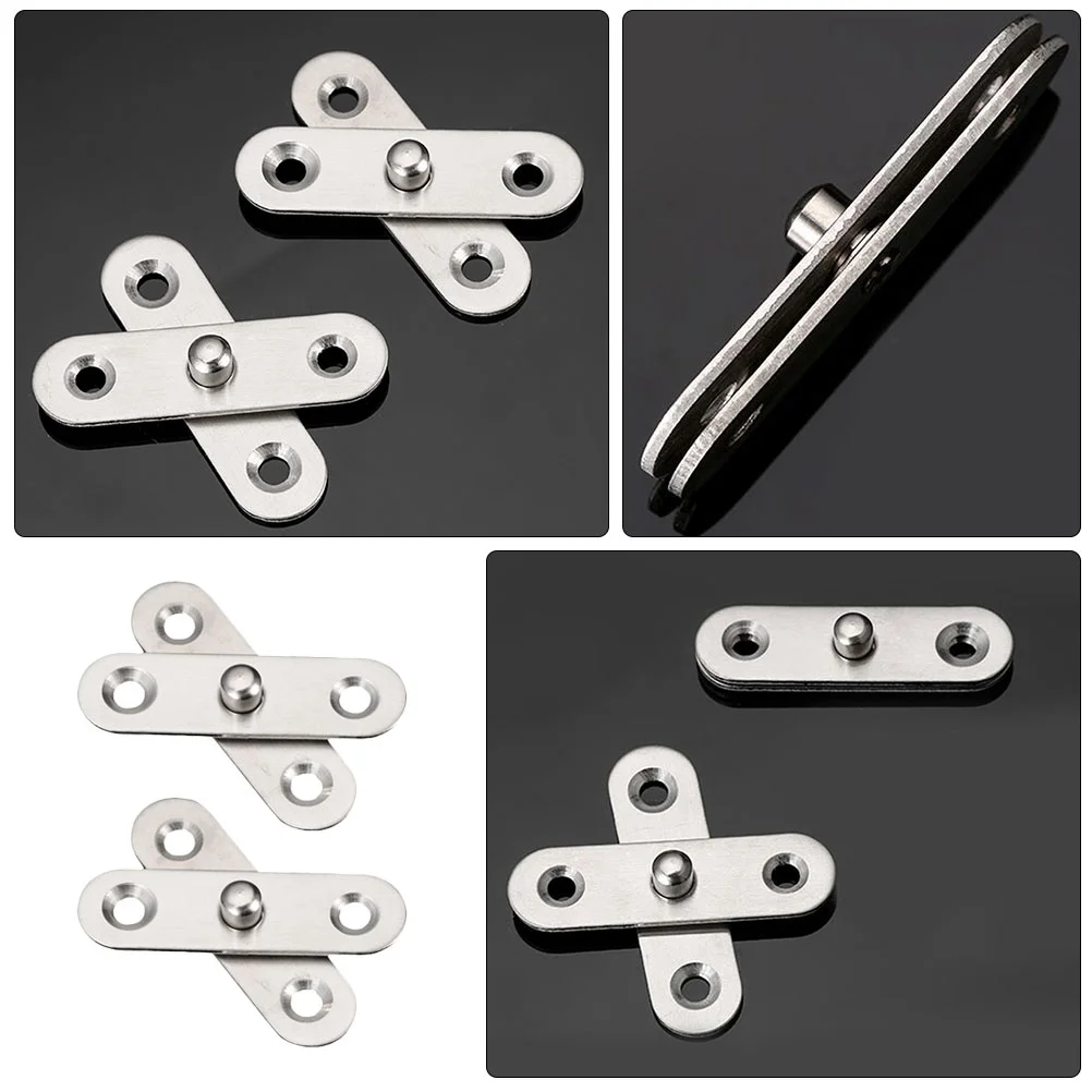 20 Pcs Hidden Hinge 360 Degree Heavy Duty Door Handles Pivot Rotary Tool Rotatable Folding Hinges Rotation Stainless Steel