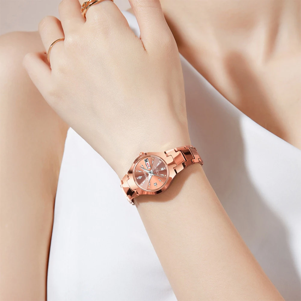 FNGEEN Ultrathin Fashion Couple Watches Trend Fashion Original Quartz Watch for Lover Waterproof Luminous Date His and Her Watch