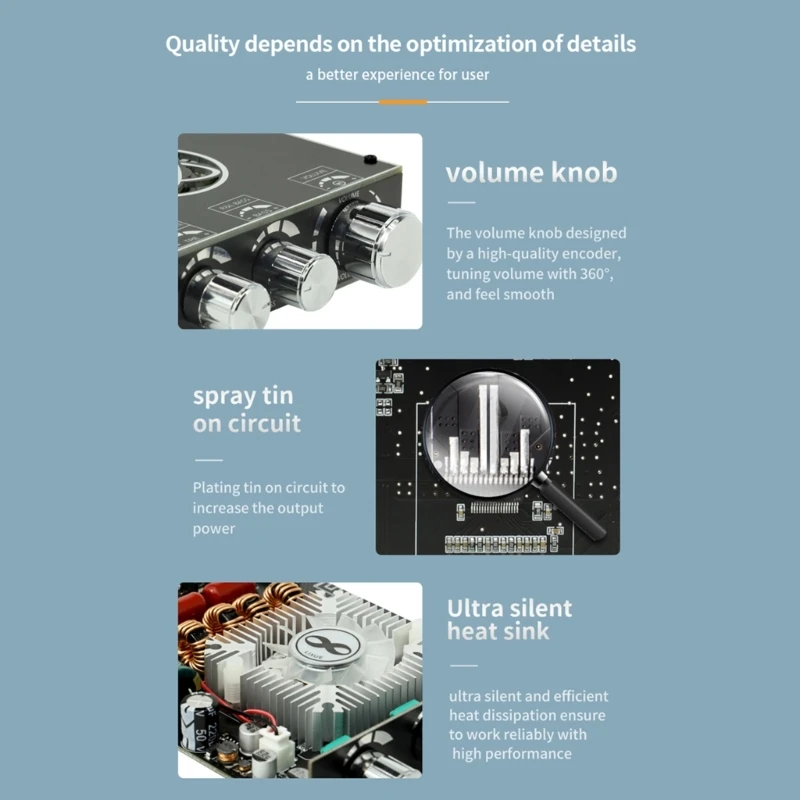 Módulo amplificador de potencia Digital, placa amplificadora de potencia de 160W + 160W, 2 canales, BT5.1, XY-T160H, compatible con Bluetooth, 5,1 DC12-36V/8A