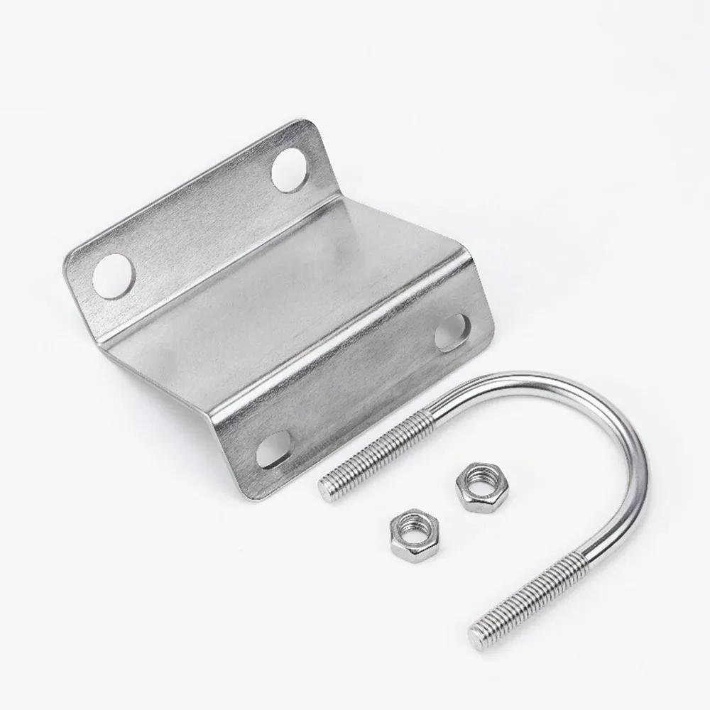 1Set Thickened 304 SS Z-Shaped Pipe Wall Bracket With U-Clamp For External Wall Water Natural Gas Pipeline Fixing Accessorie