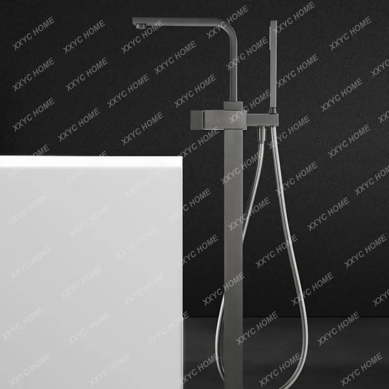 Bathroom Independent Bathtubs and Shower Faucets Cylinder Side Floor Type Shower Faucet Hot and Cold Water