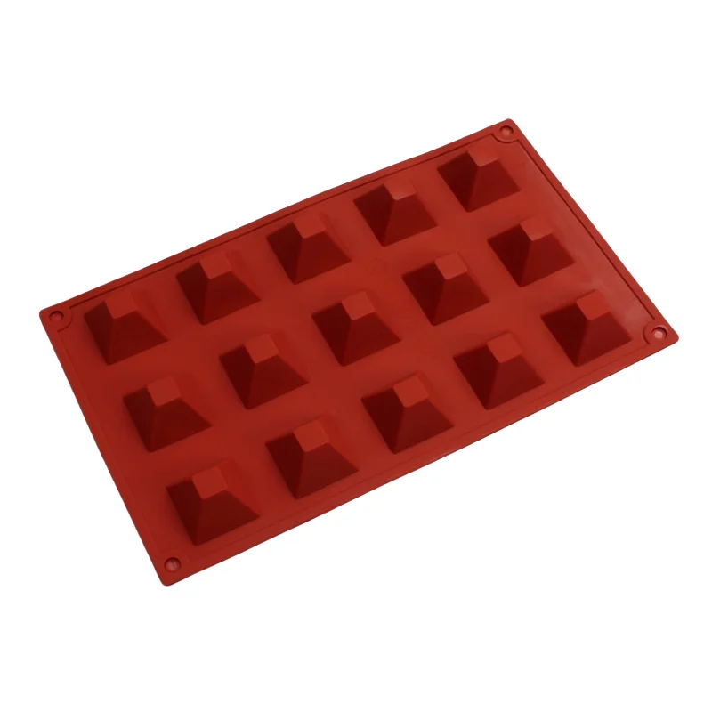 15 Holes Pyramid Shaped Silicone Chocolate Mold Pyramid Biscuits Chocolate Cake Silicone Mould Household Kitchen Baking Tools