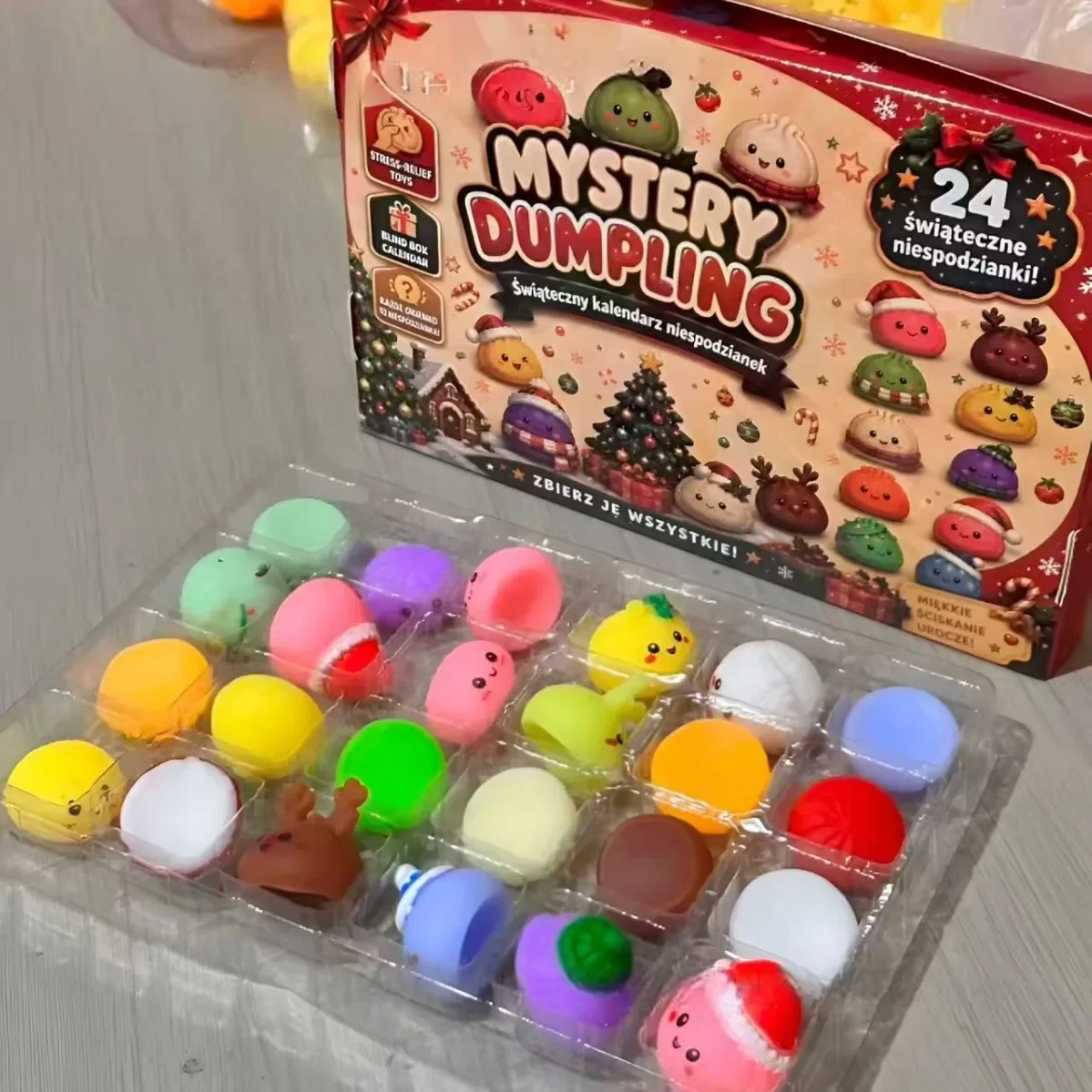 Christmas Squishy Advent Calendar 2026, Fidget Countdown Calendar Surprises Sensory Fidget for Adult Christmas Party Favors Gift