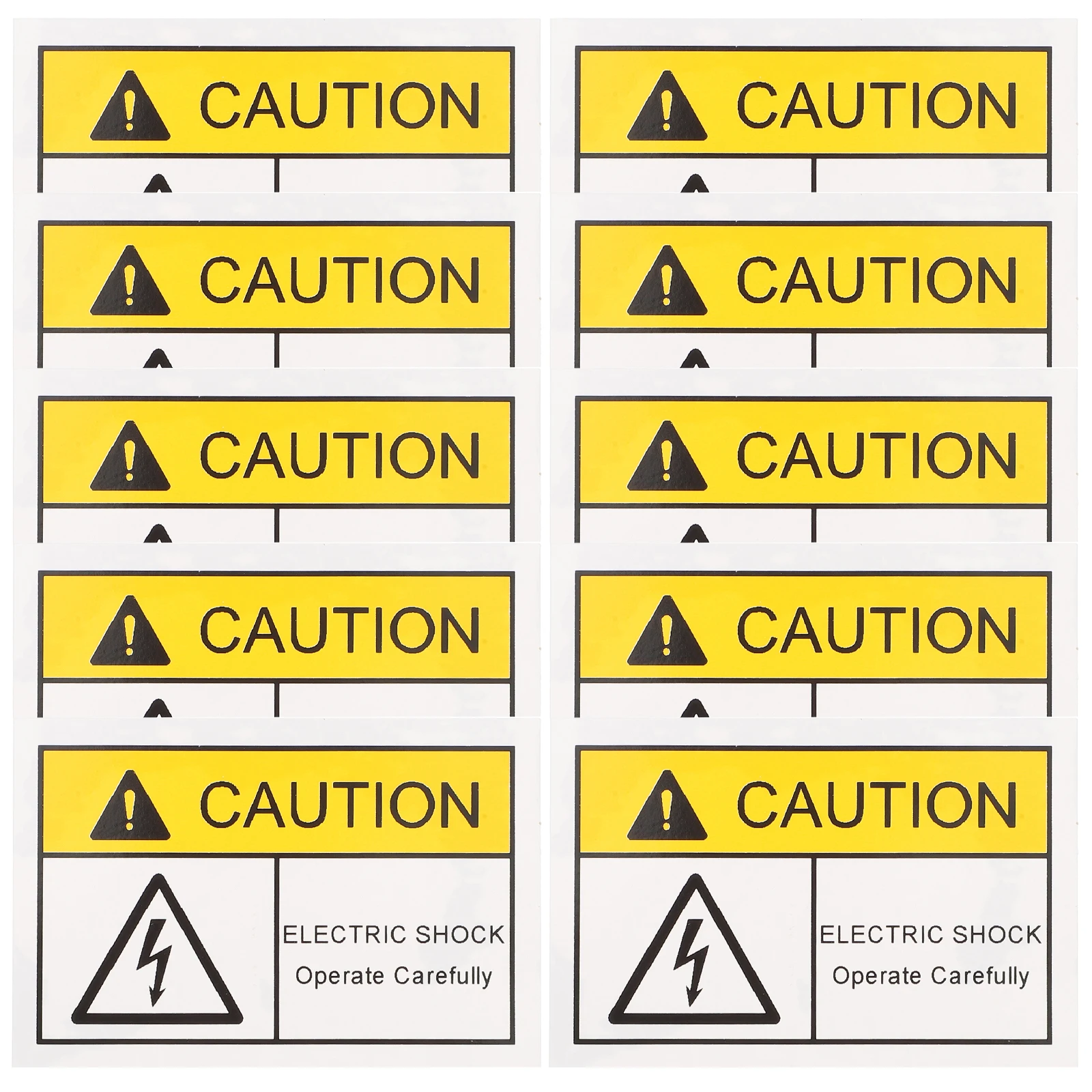 

10pcs Anti-electric Shock Warning Stickers 60x40mm Waterproof Electric Panel Labels High Voltage Safety Decals