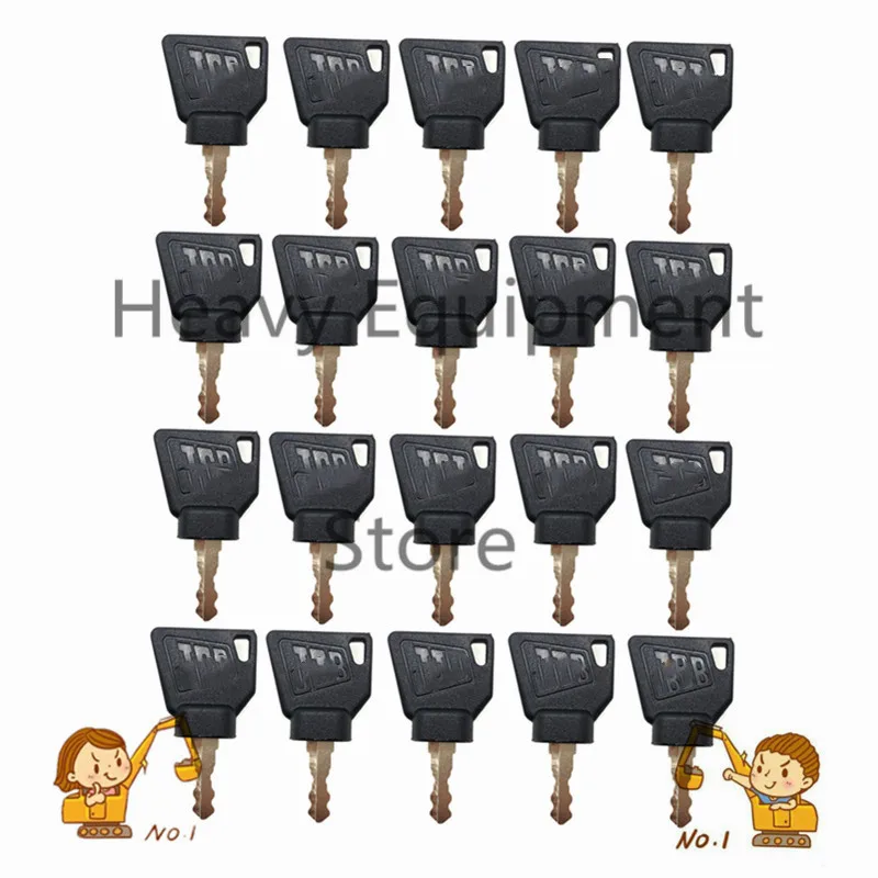 20pcs Key For JCB Heavy Equipment Ignition Key OEM 701/45501 331/26790 333/Y1374