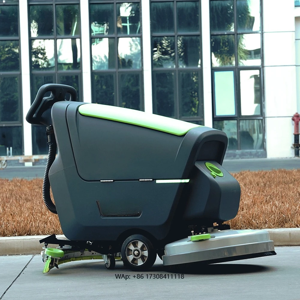 Warehouse Battery Powered Walk Behind Wet and Dry Floor Cleaner Sweeper Scrubber with Water