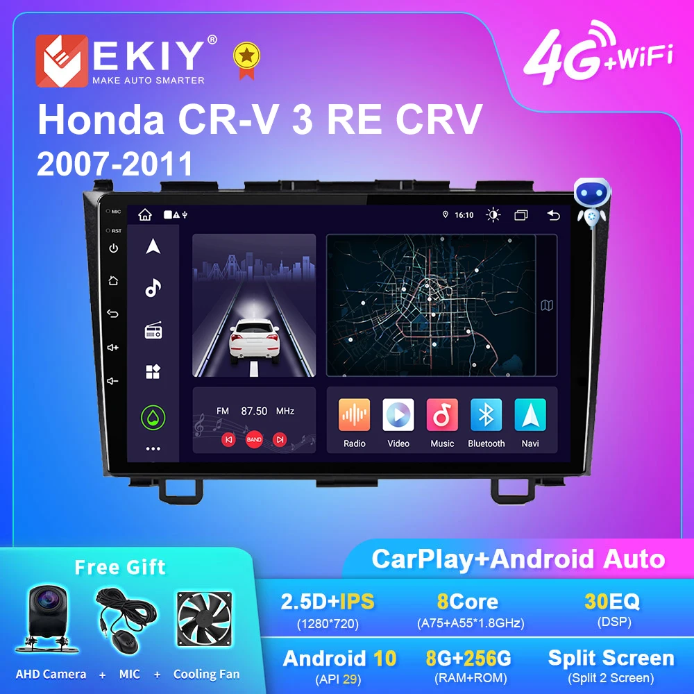 

EKIY X7 Android 10.0 Car Radio For Honda CR-V 3 RE CRV 2007-2011 Stereo Multimedia Video Player Stereo GPS DSP Carplay 2din DVD