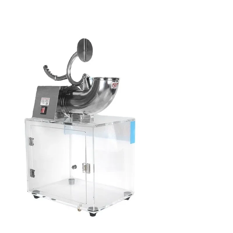 Desktop large ice crusher for commercial kitchens, semi-automatic large-capacity stainless steel ice crusher for seafood