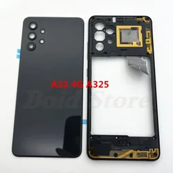 Full Housing Case For Samsung Galaxy A32 5G 4G A326 A325 Middle Frame Cover+ Battery Back Cover Rear Door Cover Repair parts