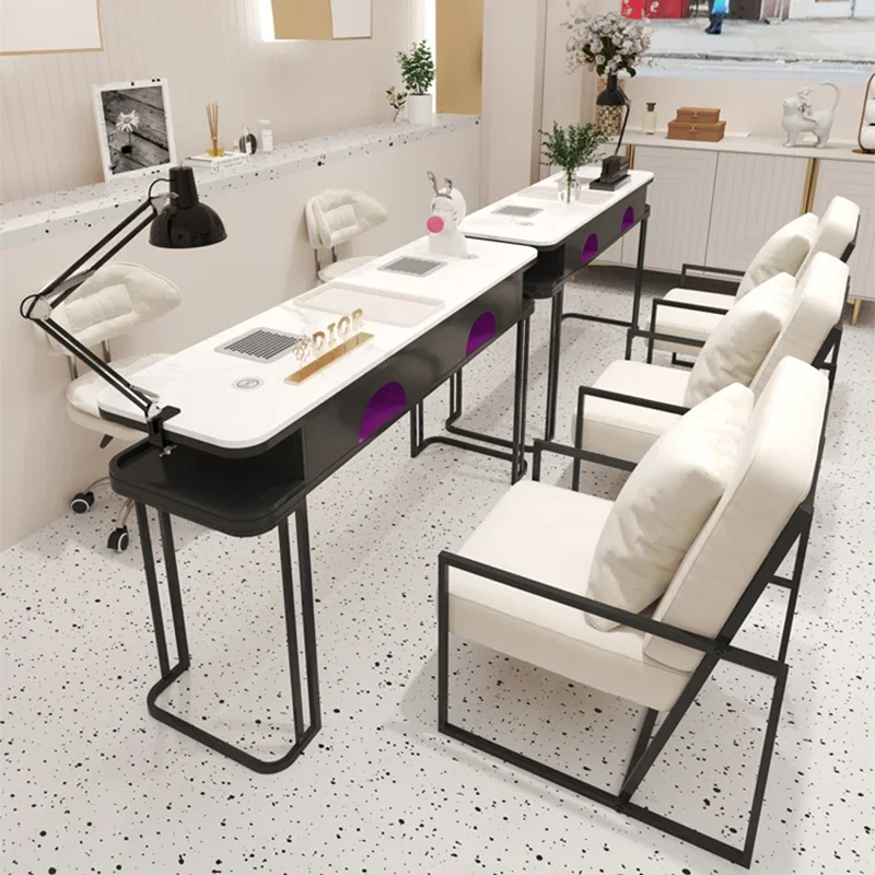 Marble Tables Nail Manicure Table Gel Nails Makeup Organizer Chair Salon Furniture Desk Beauty Tech Manicure Tafel Rest Knife