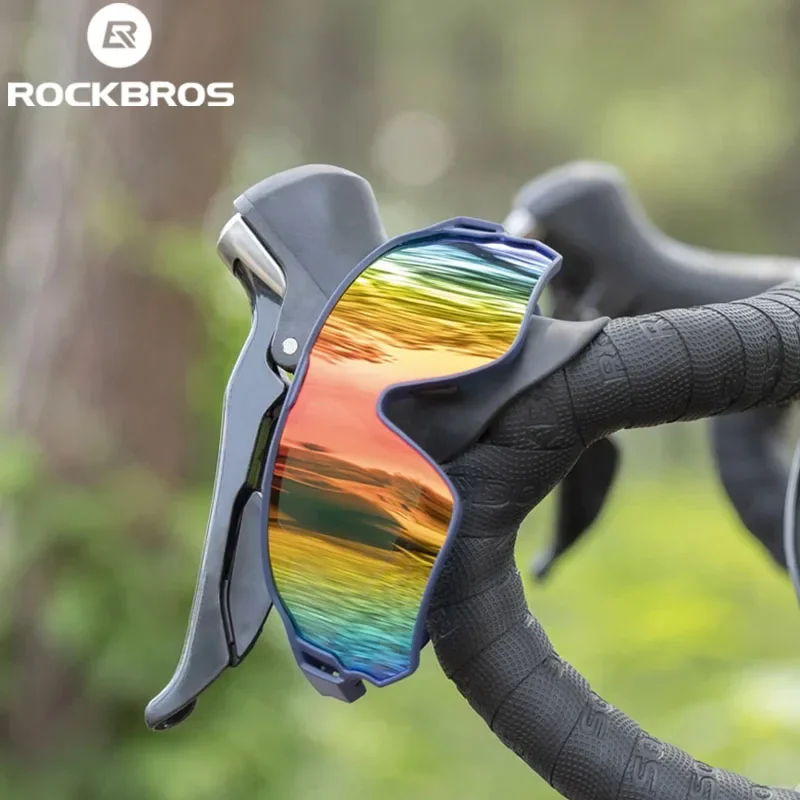 ROCKBROS Lokaler Versand Fahrrad-Polarisationsbrillen UV400 Sonnenschutz Bunte Beschichtung Blendfrei Fahrrad-Sonnenbrillen für Outdoor-Sportarten Fahrrad