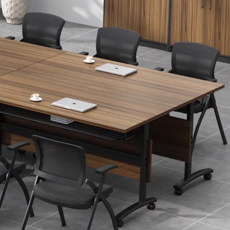 

-Simple Modern Folding Training Table Free Combination Strip Flip Double Training Conference Table