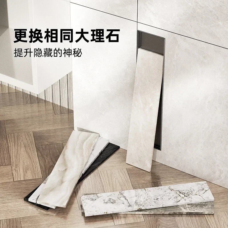 فرشاة مرحاض مخفية من الفولاذ المقاوم للصدأ، رف قابل للتخصيص على الحائط #3