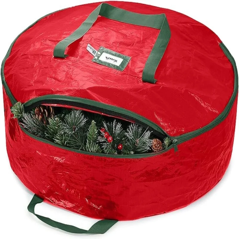 

2pcs Christmas wreath storage bag, holiday storage bag, portable Christmas gift bag storage bag