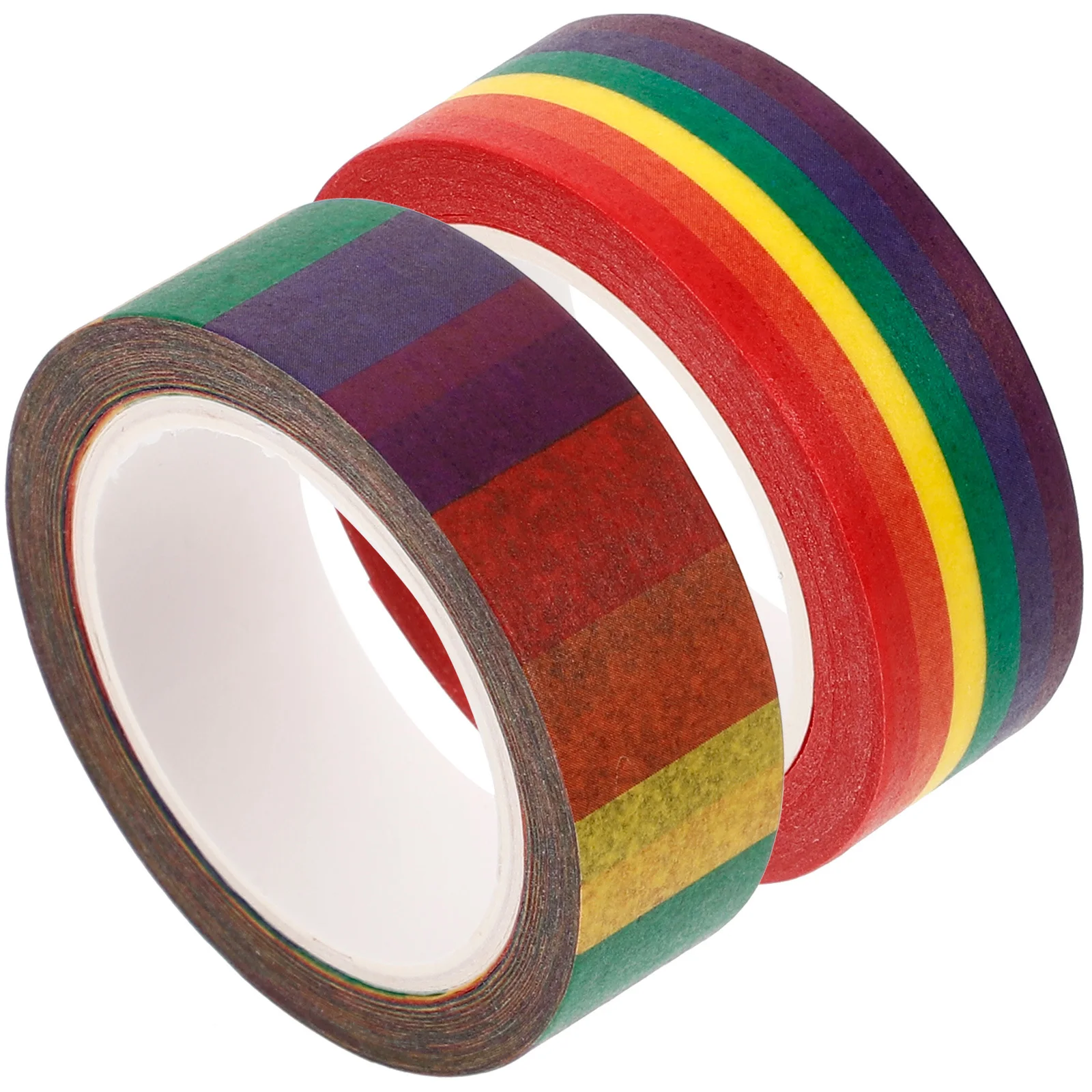 2 قطعة 2 لفات لتقوم بها بنفسك اشي لسكرابوكينغ المجلات الزخرفية لاصق الحرفية رقيقة قوس قزح شريطٌ لاصق مخطط دفتر الحاضر