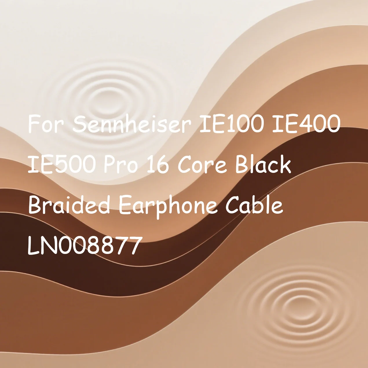 Para Sennheiser IE100 IE400 IE500 Pro 16 Core Cable de auriculares trenzado negro LN008877