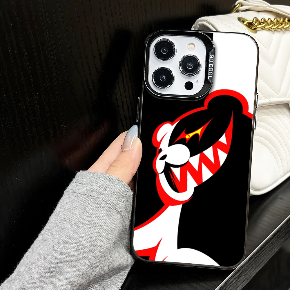 Game Danganronpa Cool Monokuma Bear Cool Phone Case For Samsung Galaxy S24 S23 S22 Plus Ultra FE A71 A55 A54 A53 Laser Cover IMD