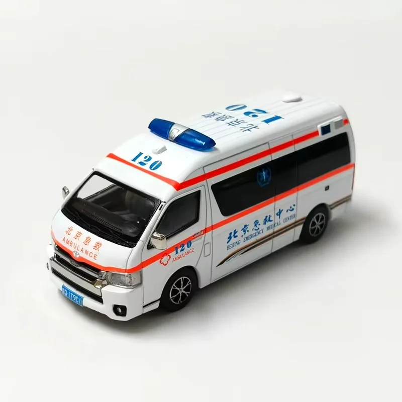 Nouveau en Stock Masdi 1:64 Toyota Hiace H200 véhicule d'urgence de Police Mpv Allloy modèle de voiture Miniature moulé sous pression Toyota jouets personnalisés