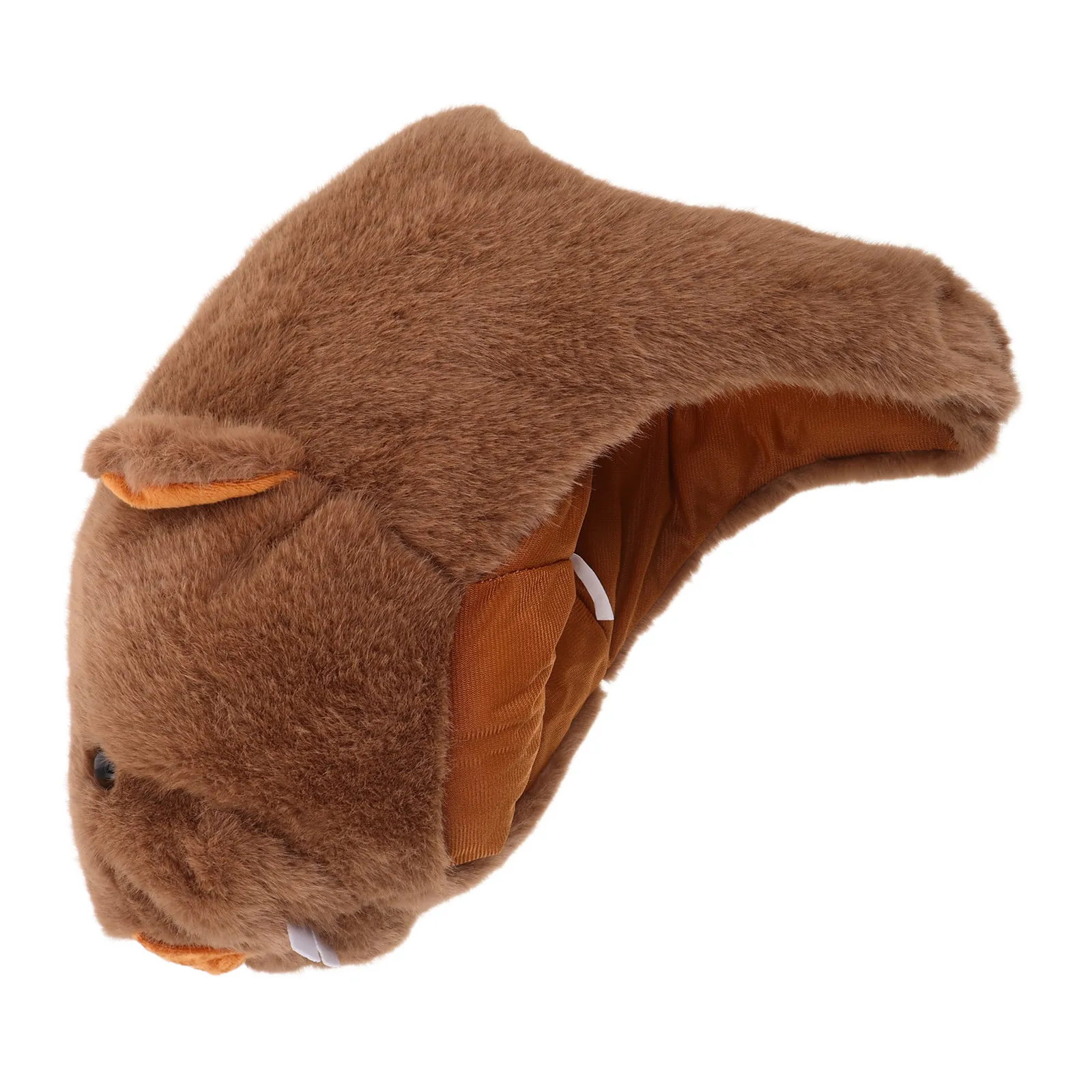Cartoon Groundhog Hat Stuffed Animal Headwear Breathable Cosplay Costume Hat Party Photo Booth Prop Birthday Wedding Carnival