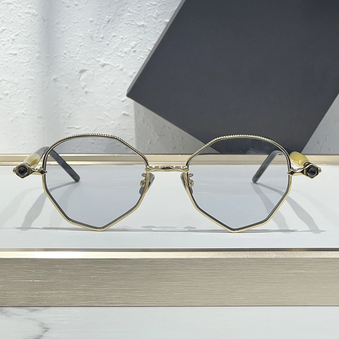 

MASKE P71 designer German alloy acetate fiber oval casual gray sunglasses for women vacation black glasses for men driving