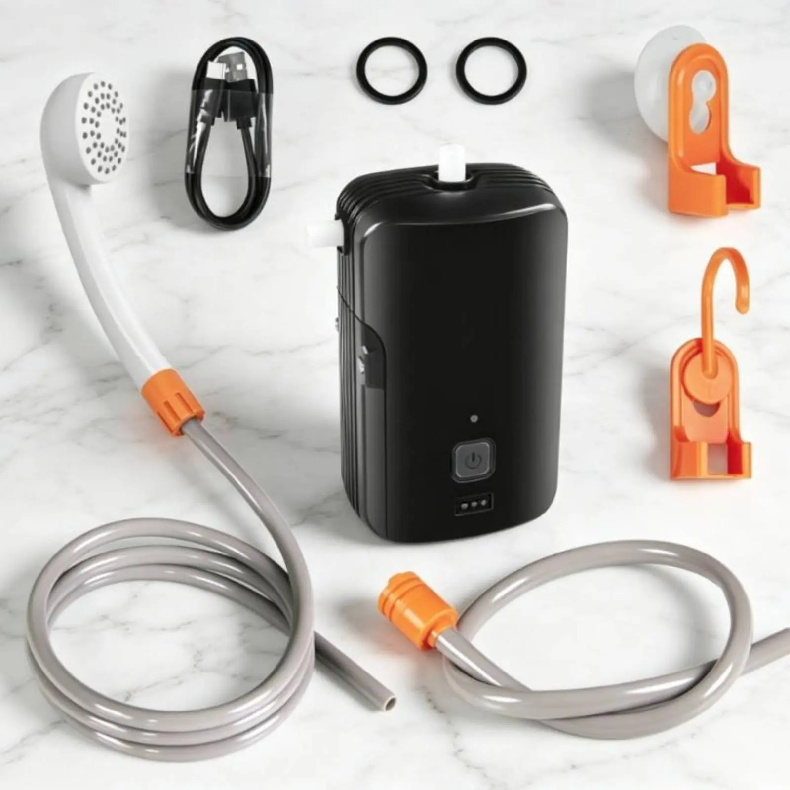 

Battery-Powered Portable Shower Kit Multi-Use Electric Camping Shower Pump Hands-Complimentary for Pet Owners, Trip, Beach