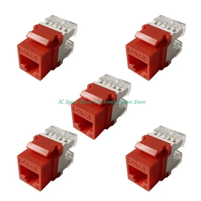 SZ CAT6 RJ45 Keystone Female Coupler Insert Connector Socket Adapter Port for Wall Plate Outlet Panel White