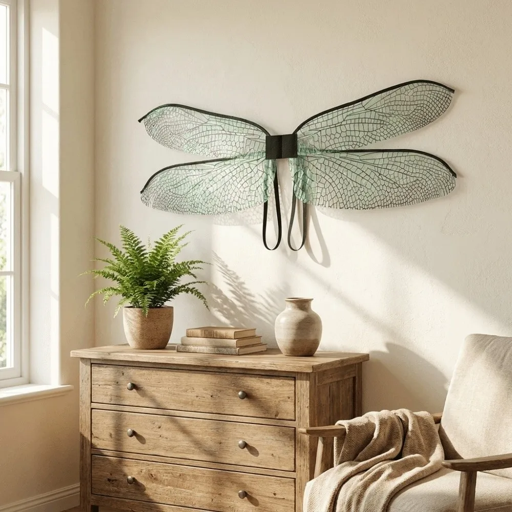 Cute Polyester Dragonfly Wings Iridescent Shimmer Fairy Elf Wings Large Lightweight Costume Wings Cosplay Event