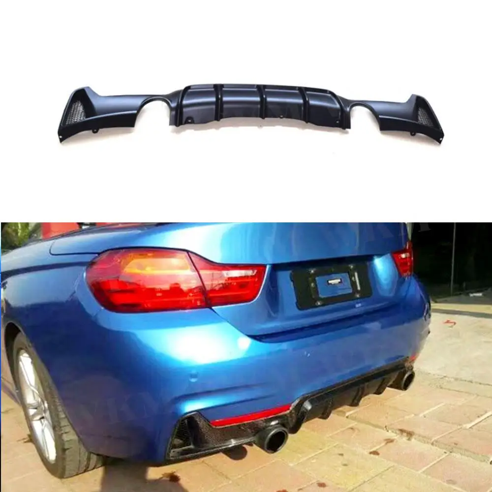 

JCYECF ABS Gloss Black M Performance Rear Diffuser Spoiler Body Kit For BMW 4 Series F32 F33 F36 M Sport M Tech 2014-2017