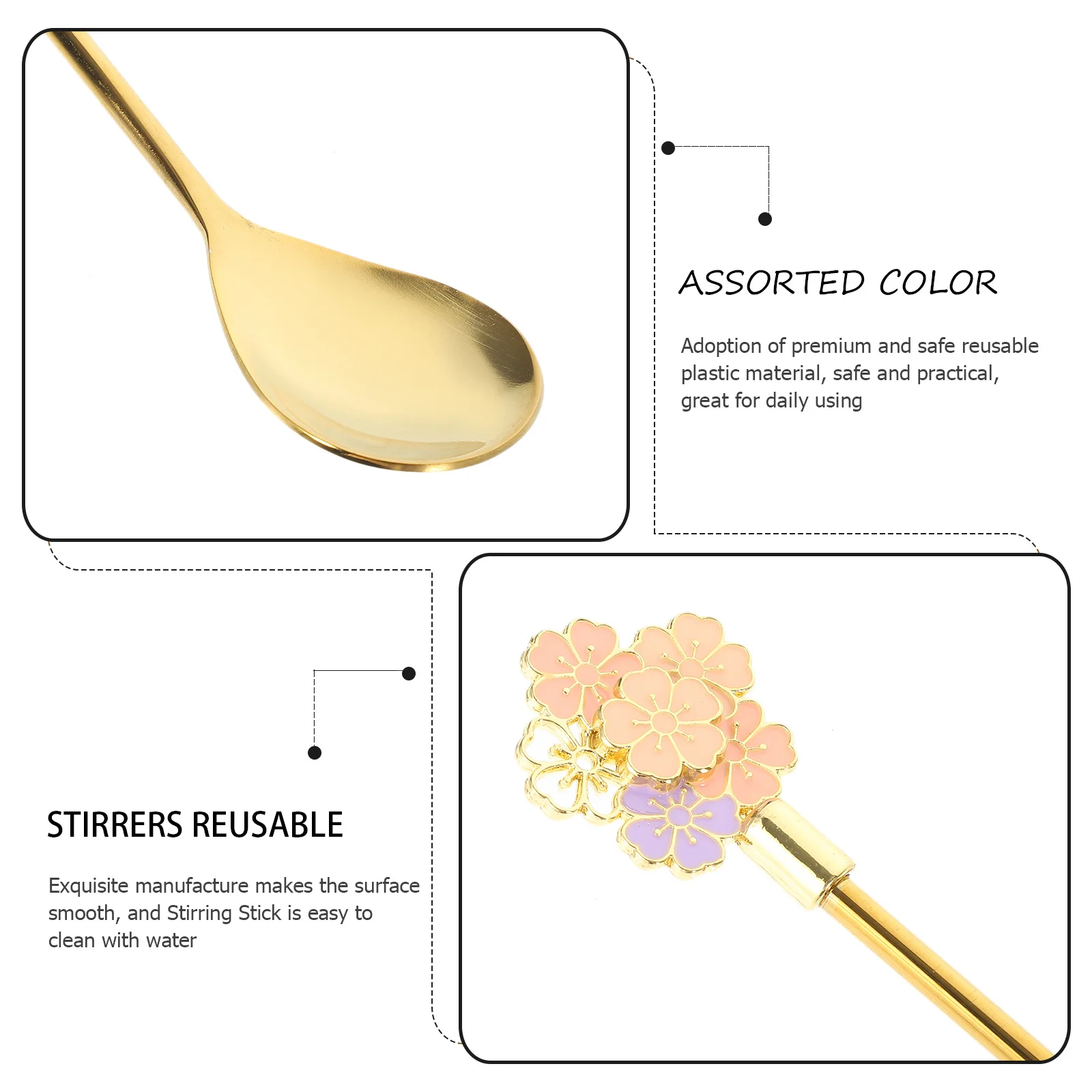 

1Pcs Swizzle Ice Spoon Stainless Steel Bar Stirring Rod Cocktail Stick for Mixing Juice Coffee Milk Wine Swizzle Stirring Rod