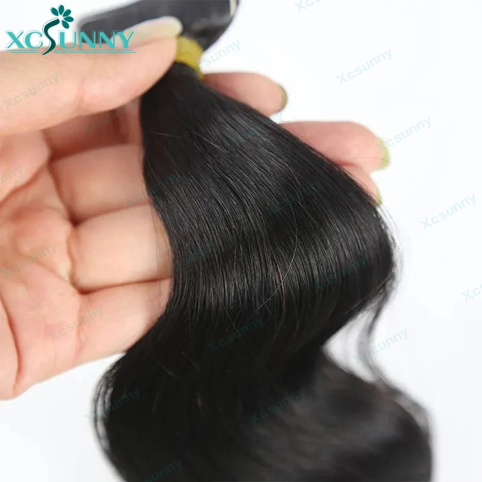 Body Wave Tape In Hair Extensions Human Hair Skin Weft Burmese Tape In Invisible Hair Extensions Double Drawn 20pcs/40pcs/set