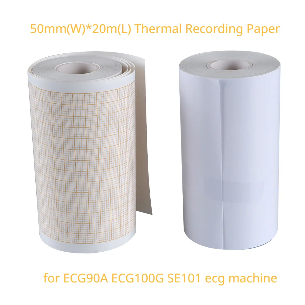 

50mm(W)*20m(L) ECG Machine Thermal Recording Paper EKG Thermal Print Paper for CONTEC ECG90A ECG100G SE101 Elektrokardiograph