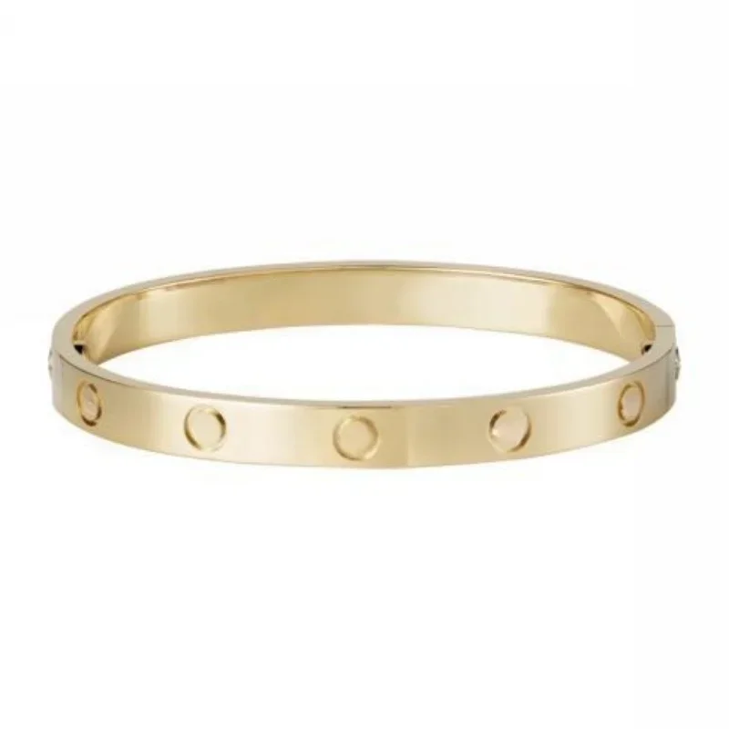 

Gold Love-Style Plain Screw Bangle Bracelet