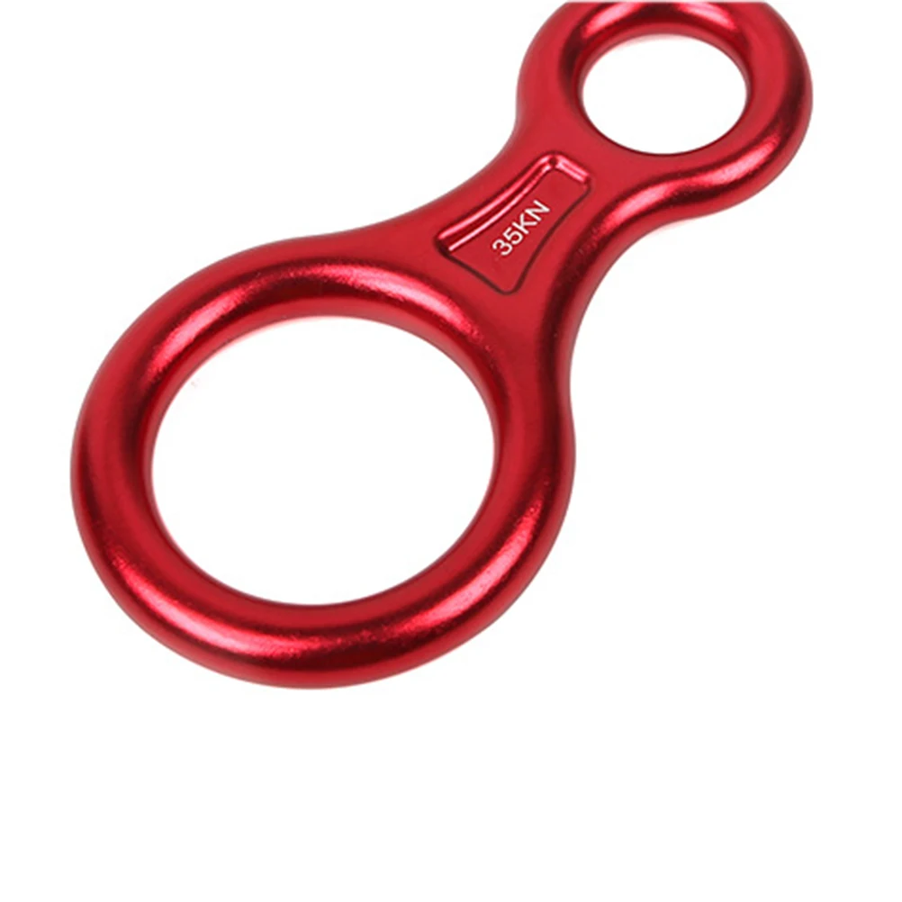 

2pcs Climbing Descender 35Kn Figure 8 Rappel Ring Heavy Duty Rope Descender For Downhill Bouldering Mountain Rappelling With