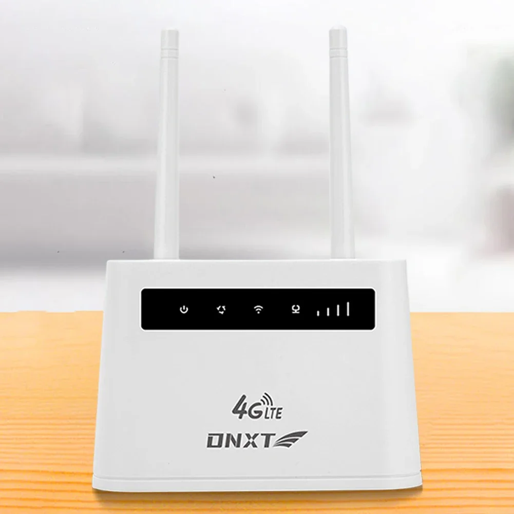 4G LTE WiFi Router 2 Antennas 150Mbps Wireless Internet Router RJ11 RJ45 Ports with SIM Card Slot Hotspot Modem for Home