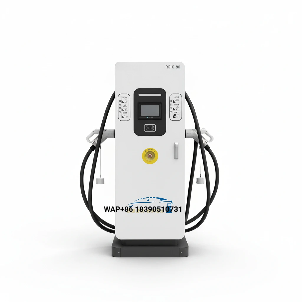 60kw-80kw DC EV Charging Station CCS2 CHAdeMO EV Fast Charger for Taxi Fleet and Commercial Parking Lot