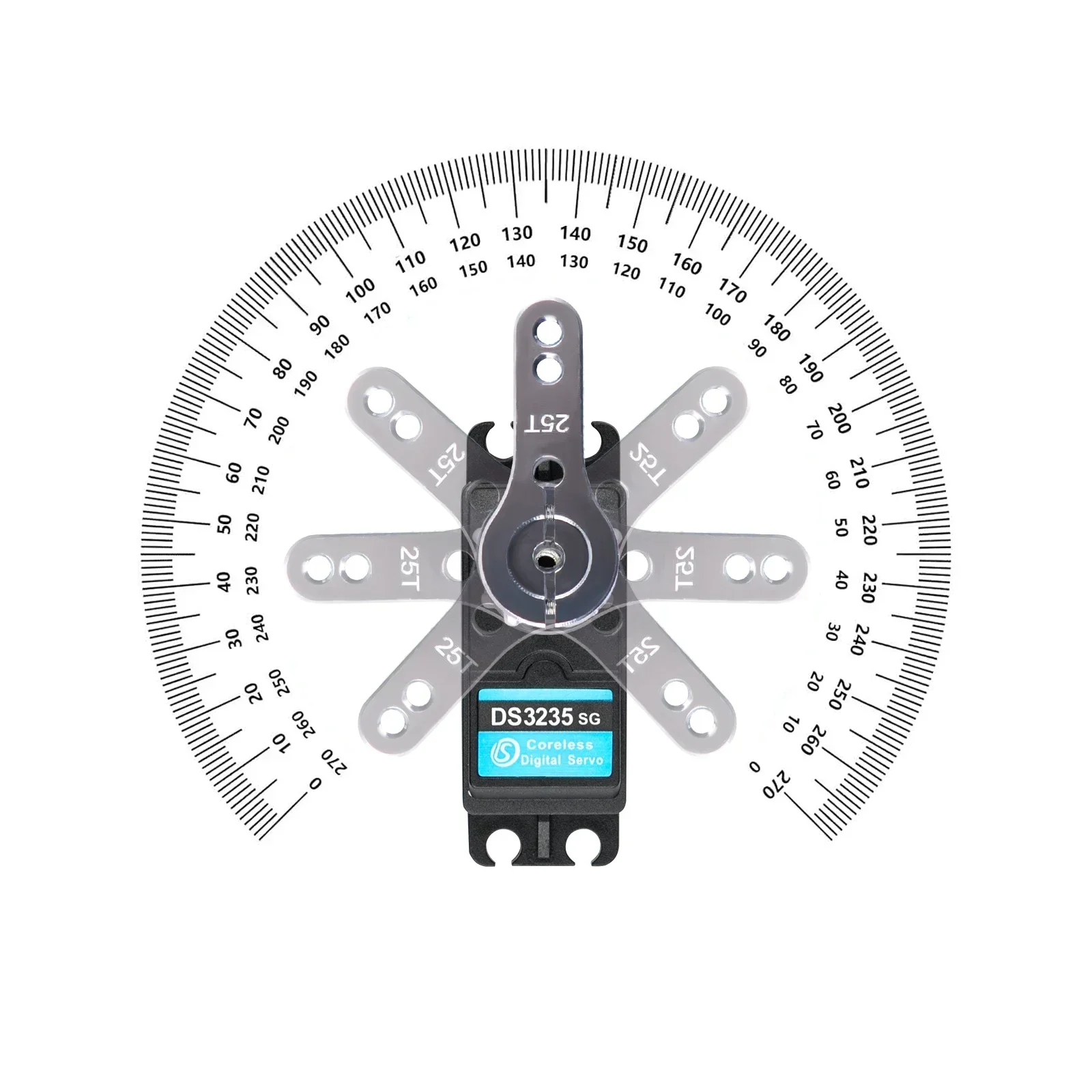 35KG Coreless Digital Servo for 1/8, 1/10 Scale Trucks & Boats | Stainless Steel Gear, Waterproof IP66 | 180°/270° Rotation
