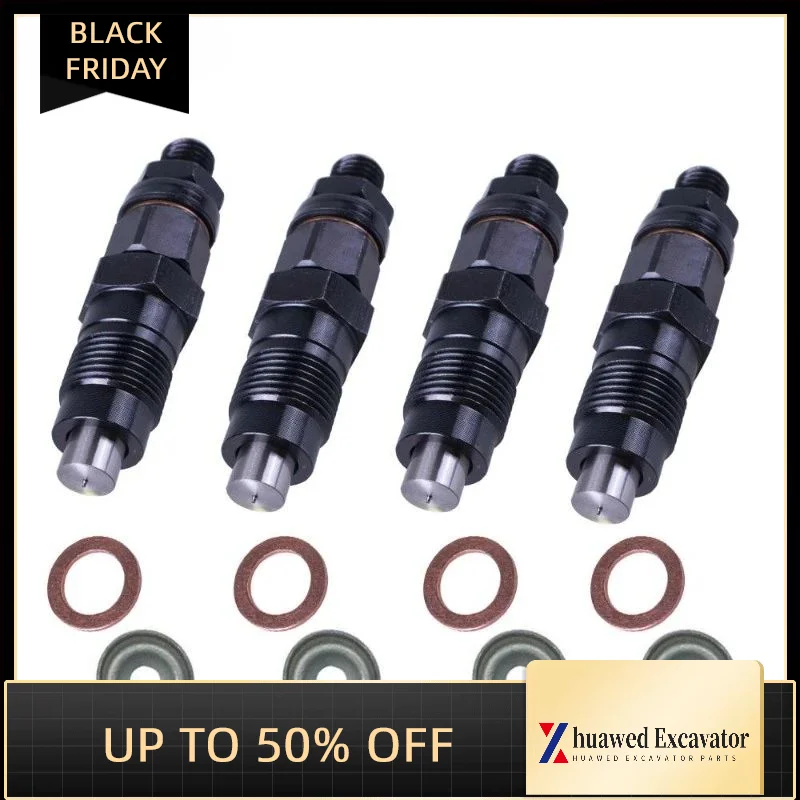 

Excavator Parts For 4pcs Fuel Injectors 16600-43g23 1660043g23 Replacement For Nissan Navara Td27 D21 2.7l Diesel Auto Repair