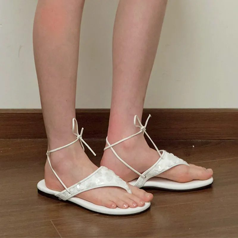 

Сандалии с ремешками и кристаллами, летние пляжные женские шлепанцы, повседневные вьетнамки, модные вечерние туфли, женские слайды