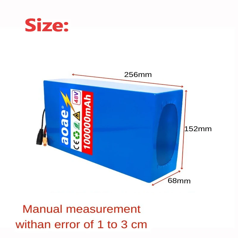 48 فولت 100000 مللي أمبير 18650 13S8P بطارية ليثيوم حزمة سعة كبيرة مناسبة لشاحن BMS + 54.6V2A المدمج 48 فولت 250-1500 واط #3