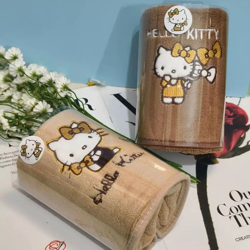 

Hellokitty Towel Cartoon Kawaii Towel Coral Fleece Hand Towel Bath Absorbent Quick Drying Towel Children Face Towel