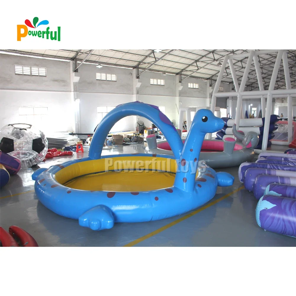 The inflatable dinosaur pool float outdoor kids swimming pool