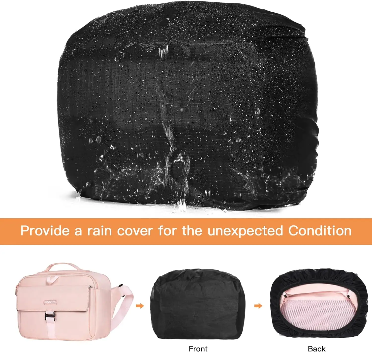 Camera Bag Case DSLR SLR Mirrorless Photography Compact Crossbody Padded Shoulder Bag with Rain Cover for Canon Nikon Sony