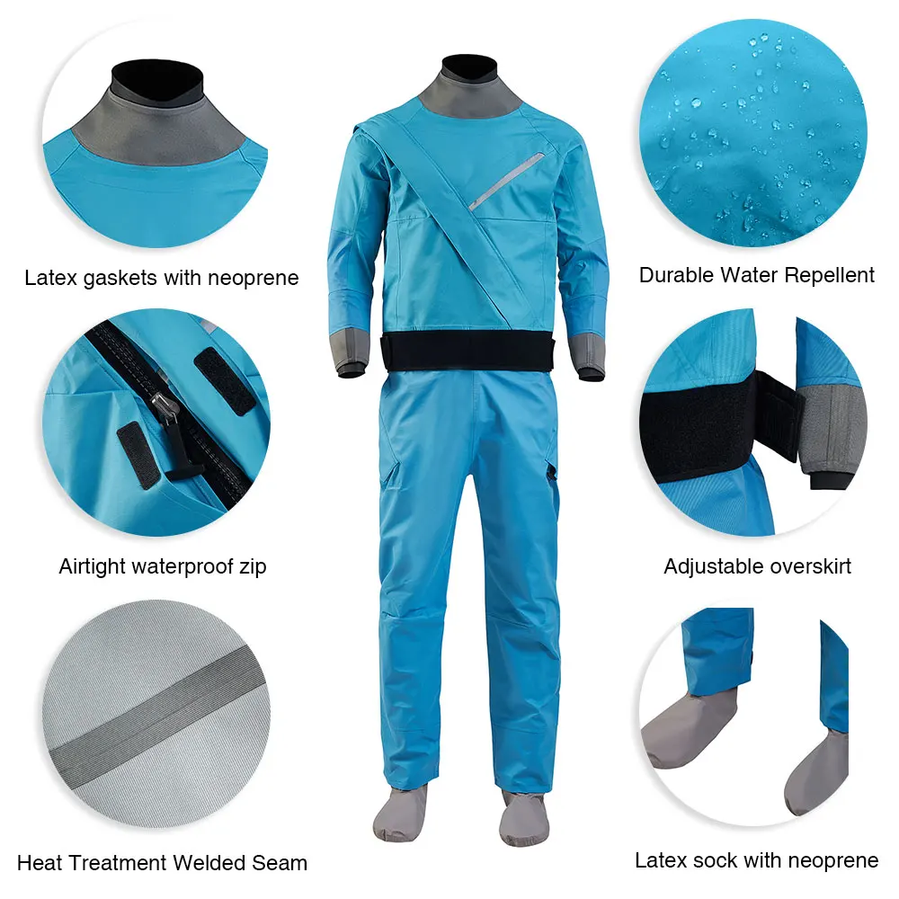 Women's Outdoor Sports Dry Clothes, Kayaking, paddle boarding and other water activities, Made of Three Layers of Waterproof