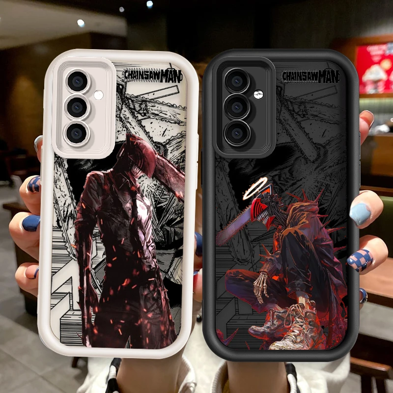 Anime Chainsaw Man For Samsung Galaxy S24 S23 S22 S21 S20 Ultra Plus FE A52 A53 A54 A71 Eye Ladder Phone Case