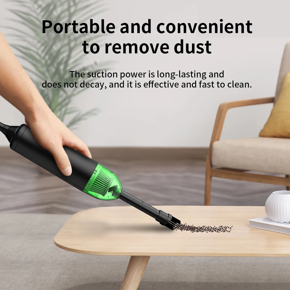 Handheld Wet Dry Vacuum Cleaner Brushless Motor Battery-Powered Air Duster 2-in-1 Car Use Electric Machine 12000Pa Suction Tool
