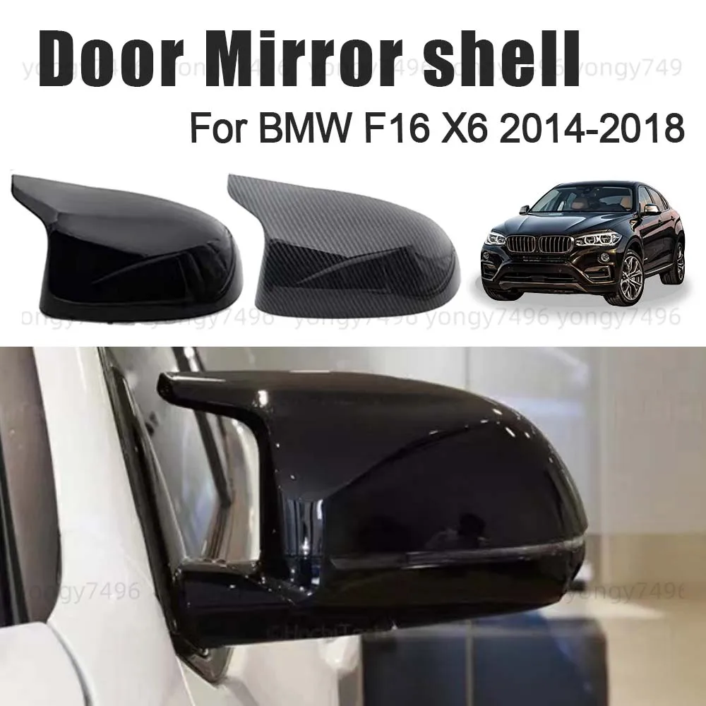 

Cars Accessories Carbon Fiber Door Mirror Shell For BMW F16 X6 2014 2015 2016 2017 2018 Protective Cover Car Rearview Replace