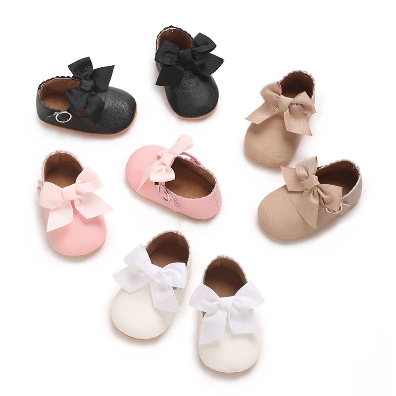 

English Style Baby Leather Shoes Elegant And Non Slip Toddler Shoes Baby Soft Soled Cushioned Walking Shoes